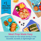 Bentgo Easyboxes 3-Compartment Food Containers 8-Piece Set