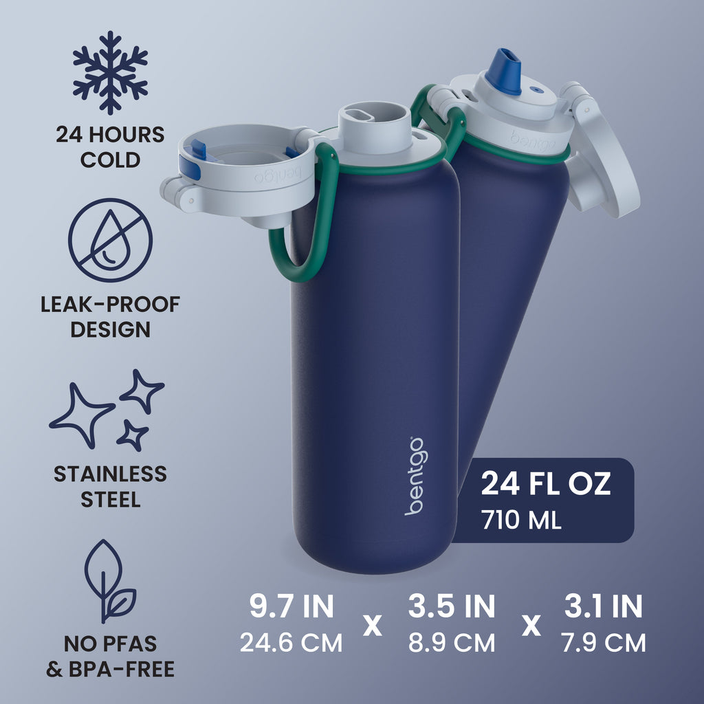 Bentgo Flip 2-in-1 Water Bottle (24 fl oz)